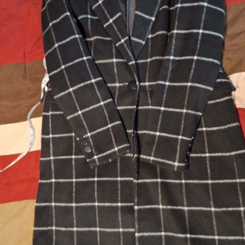 Primark Windowpane Check Coat - Chick And Cozy - Picture 3 of 9